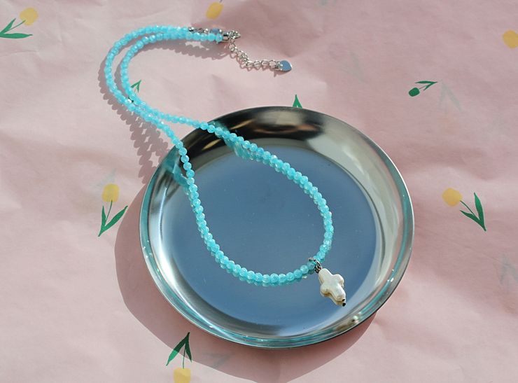 Чокер из голубого фианита Istina