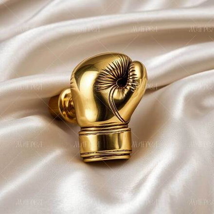 Ручка латунная мебельная кноб Чемпион по боксу