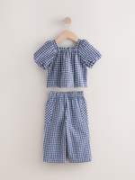 Блуза и брюки в комплекте для девочки Next E29-031, Темно-синий, Белый