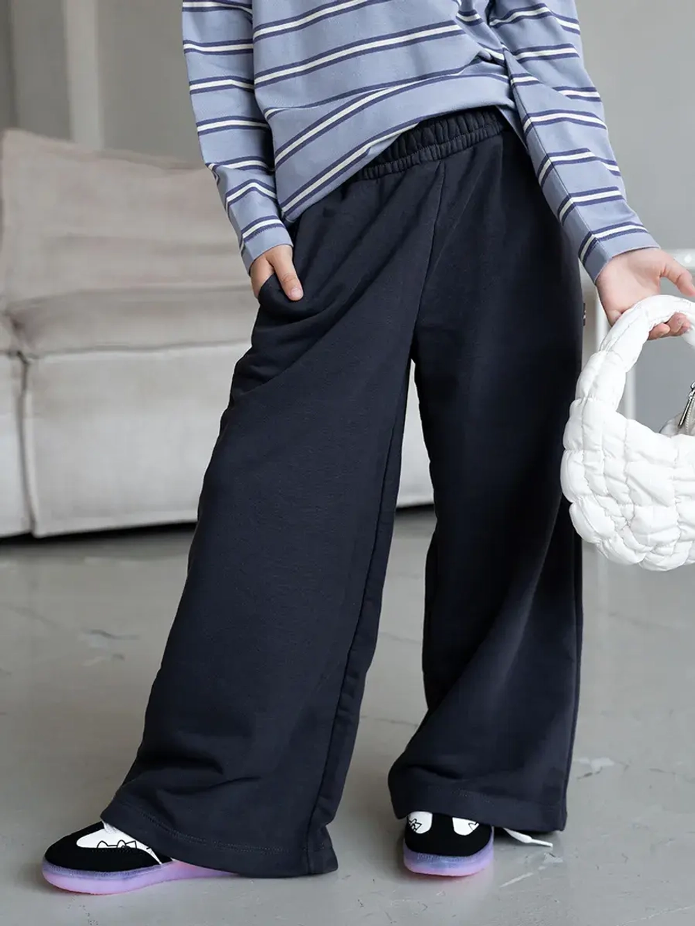 Брюки трубы детские осенние