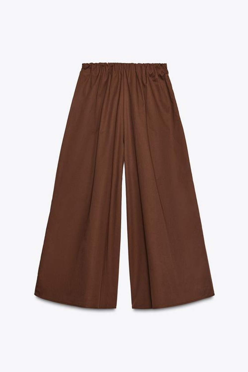 ZARA ШИРОКИЕ БРЮКИ-КЮЛОТЫ, ТЕМНО-КОРИЧНЕВЫЙ