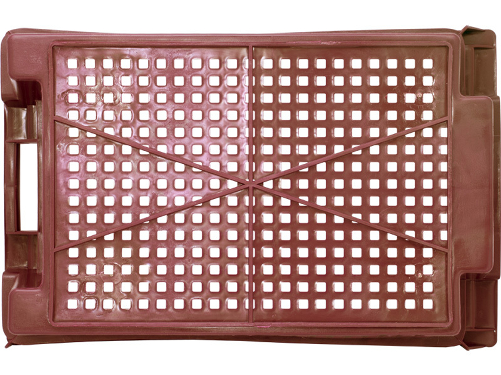 Ящик перфорированный 600×400×200, арт.: 102-У, объём 48, красный, код: 09228