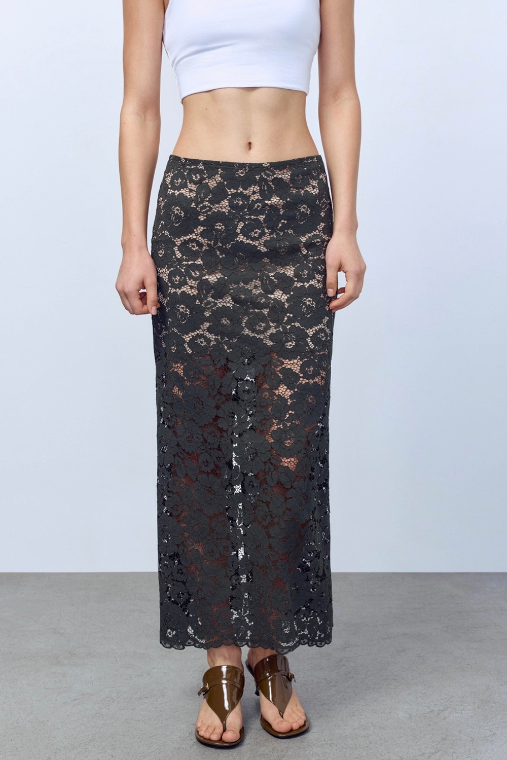 Юбка-макси из кружева