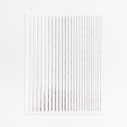 1387 Наклейки полосочки серебро