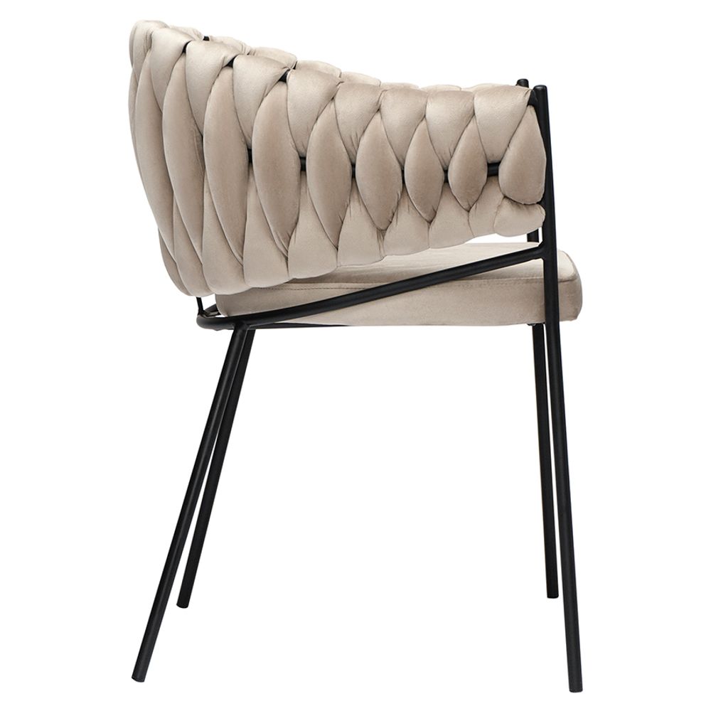 Кресло Lind, велюр, бежевое