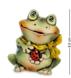 АБ- 20/1 Фигурка керамическая «Лягушка с божьей коровкой»