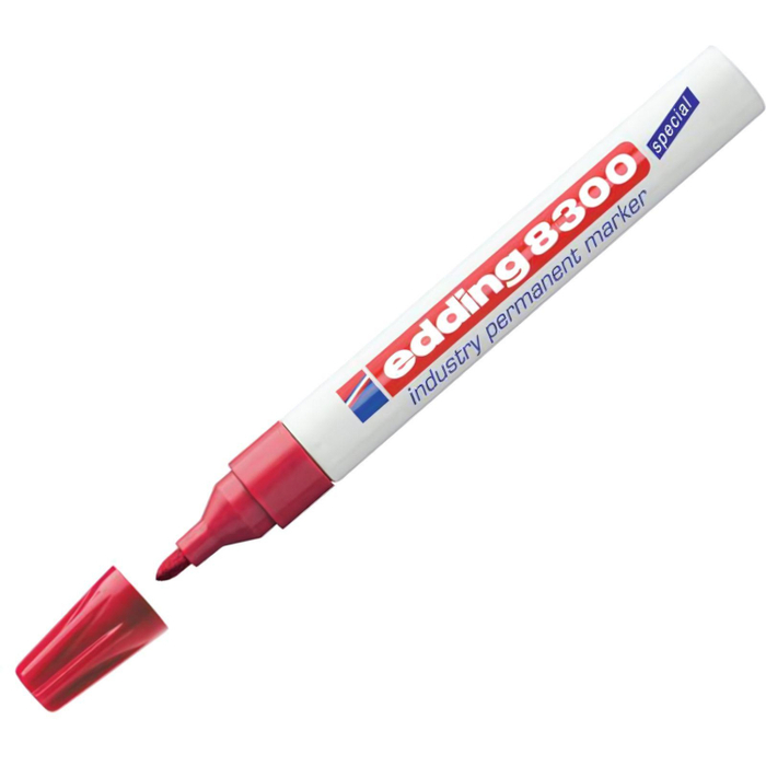 Маркер для агрессивной среды EDDING E-8300/2 красный 1,5-3мм
