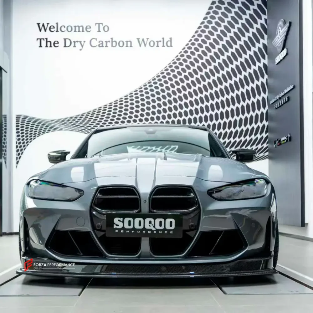Карбоновая губа переднего бампера GT4 Style для BMW M3 G80/G81 2020+ / M4 G82/G83 2021+ БМВ
