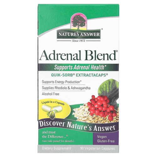 Nature's Answer, Adrenal Blend, 90 вегетарианских капсул