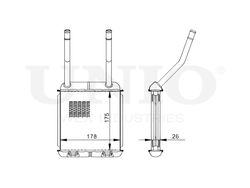 Радиатор отопителя UNIO RAD-20025