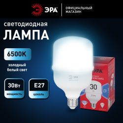 Лампа светодиодная ЭРА RED LINE LED POWER T80-30W-6500-E27 R E27 R 30 Вт колокол холодный белый свет