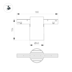 Светильник MAG-ORIENT-AXIO-R60-15W Warm3000 (WH, 24 deg, 48V) (Arlight, IP20 Металл, 5 лет) 059258