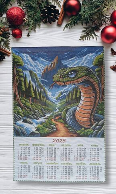 Календарь из гобелена на 2025 год Ана 39х56