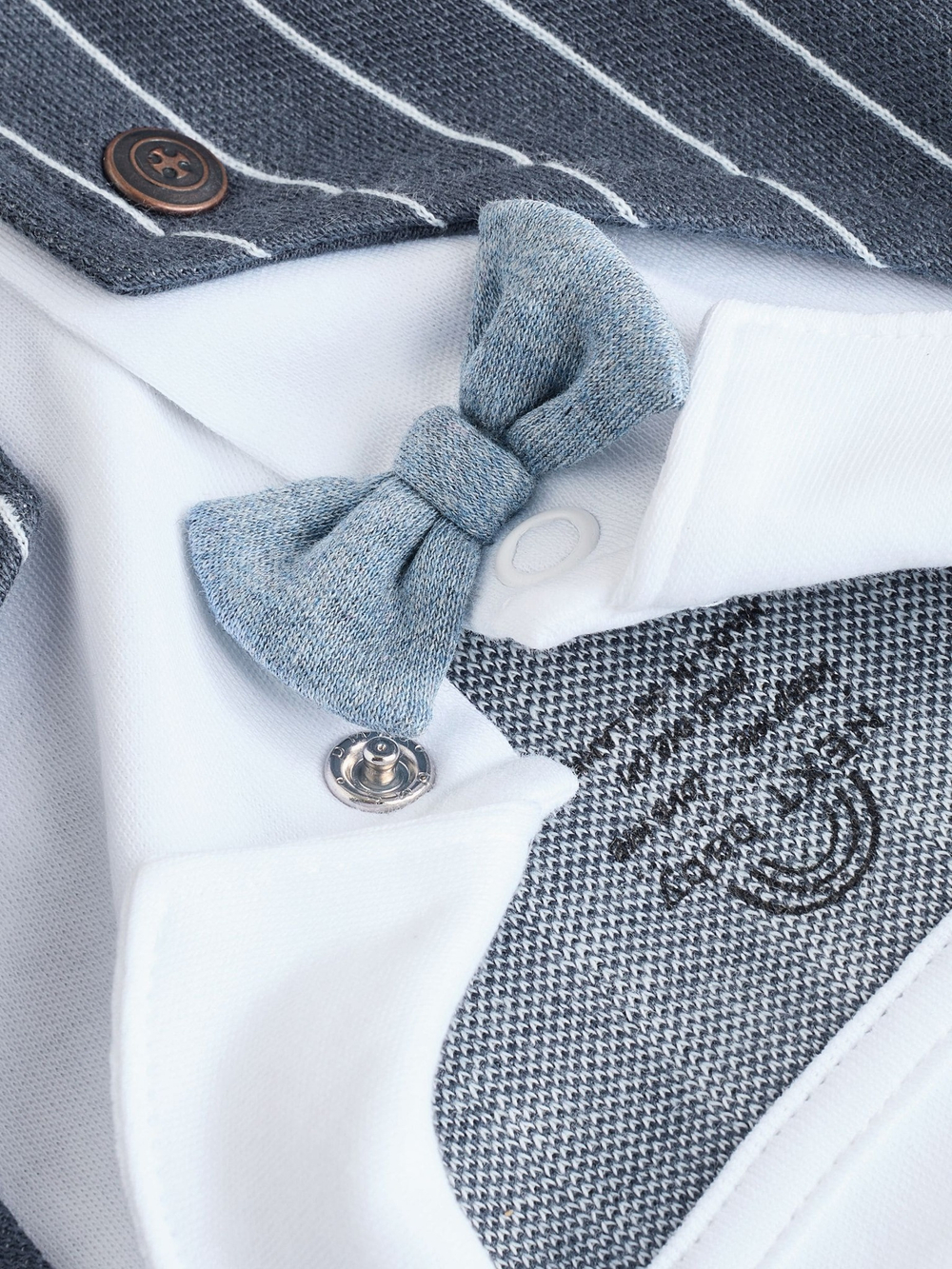 Комбинезон / Cлип для малышей Next E19-555, Белый, Серый