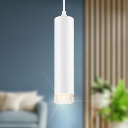 Светильник подвесной ЭРА PL18 WH/CL под лампу MR16 GU10 белый/прозрачный