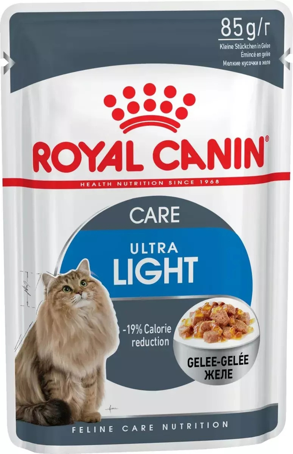 Влажный корм Royal Canin Ultra Light для кошек склонных к полноте, в желе, 85 г