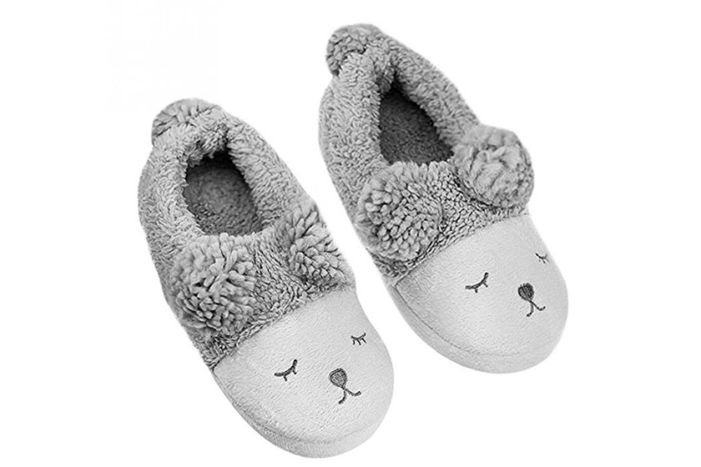 Тапочки FunFur Овечки с задником 6,5 Серый