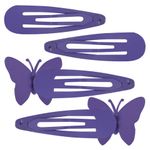 Заколки для волос НАБОР 4 шт., 5 см, клик-клак, с декоративными элементами, АССОРТИ, MONTE VITA, 457090