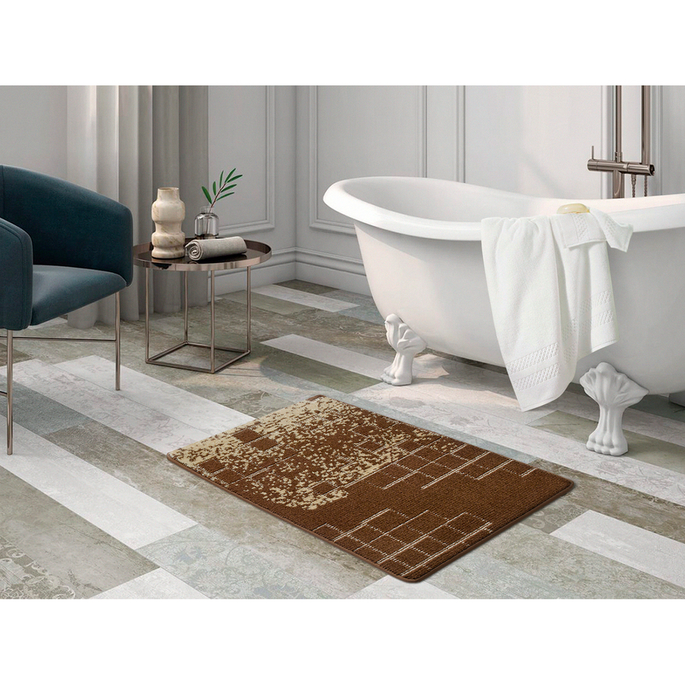 Коврик д/ванной Shahintex Vintage  60*100 шоколадный (01)