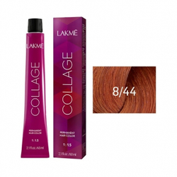 Lakme Collage Крем-краска для волос, 8/44 Блондин медный яркий, 60 мл