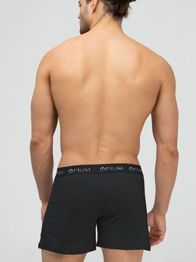 Мужские трусы-шорты с пуговицами (Размер: XXXL) (Цвет: черный)