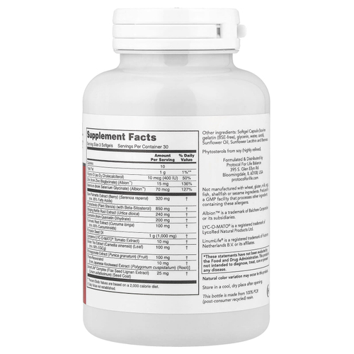 Protocol for Life Balance, Prostate-B™, с клинически доказанной эффективностью, 90 капсул