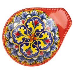 Оливница с ручкой " " (красный) 12х10х3см (min12) (транспортная упаковка)