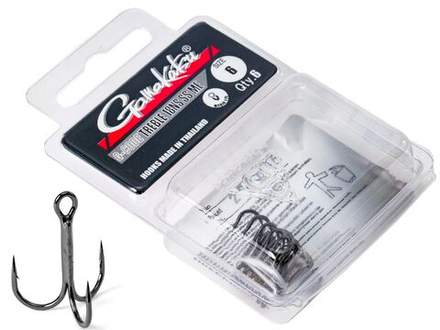 Крючки-тройники Gamakatsu 18 TREBLE SHORT SHANK BLACK разм. 06 6шт.