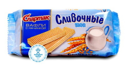 Вафли "Сливочные Топ" 72г. Спартак