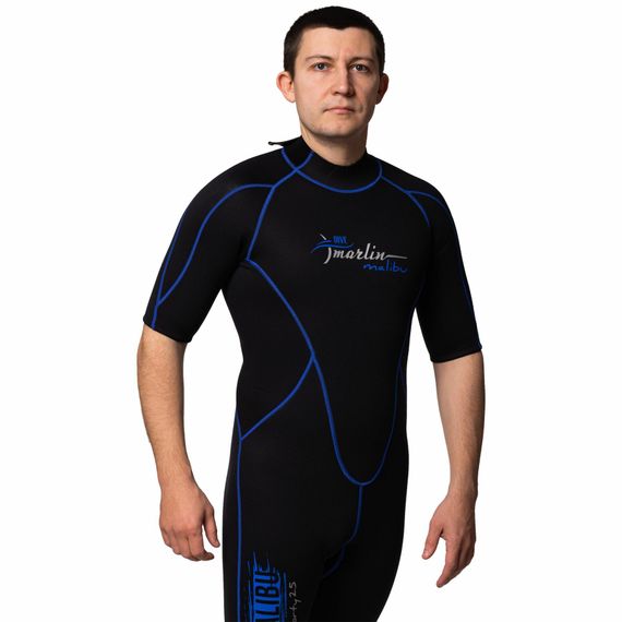 Гидрокостюм мужской Marlin Malibu Shorty Men синий/черный 2,5 мм