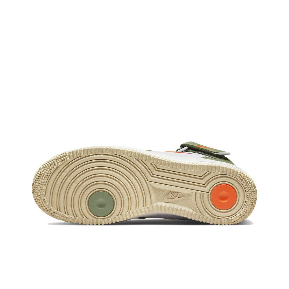 Кроссовки Nike Air Force 1 Mid Oil Green Orange
