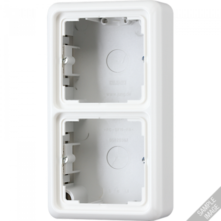 JUNG CD 500/CD plus Серая Коробка 2-кратная, накладная, с рамкой, арт.CD582AGR