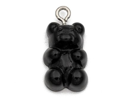 Подвеска  "Мармеладный Мишка" 22мм, черный