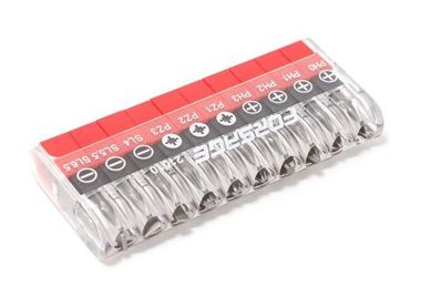 Набор бит в пластиковом футляре типа ''магазин''10пр.,1/4''(PH.0.1.2.3, PZ, 1.2.3., SL 4.5, 5. 6.5 - 25мм) Forsage F-21010