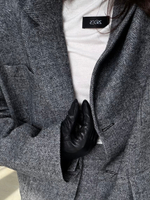 Юбка мини серая в елочку