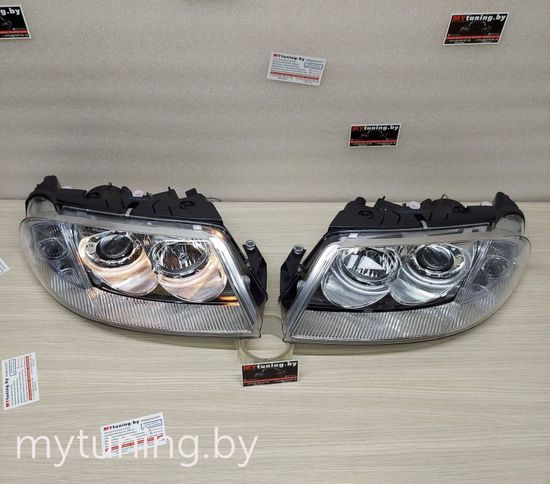 Передние фары chrome angel eyes для VW Passat B5 GP