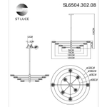 SL6504.302.08 Светильник потолочный ST-Luce Латунь/Латунь LED 8*5W 3000K