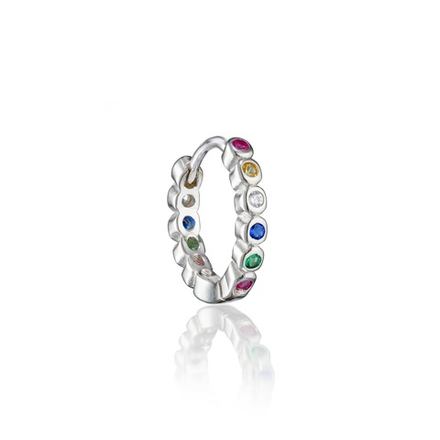 Серьга Helix Rainbow Silver