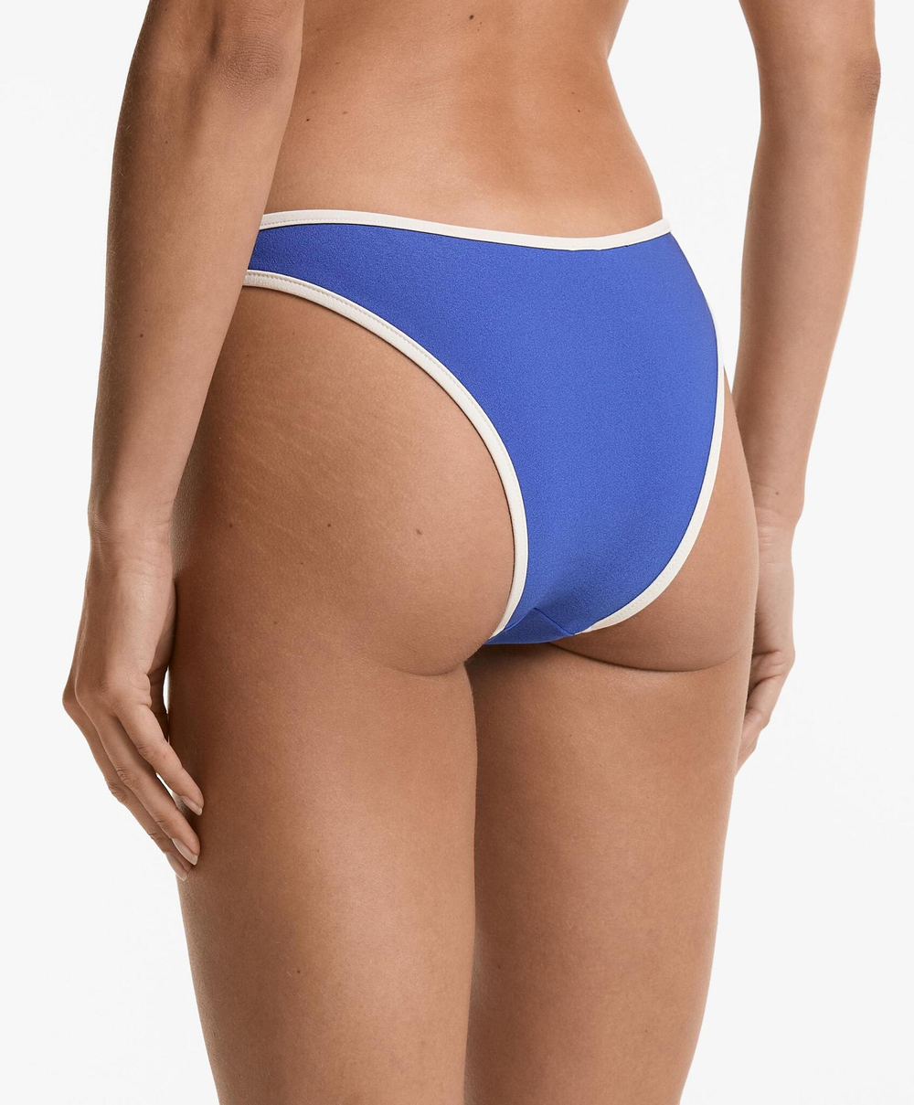 OYSHO Бикини U-образного кроя с контрастной окантовкой, синий