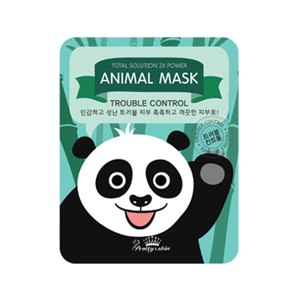 PrettySkin Mask Total Solution Animal Panda Trouble Control Маска тканевая для проблемной кожи лица, 25 гр