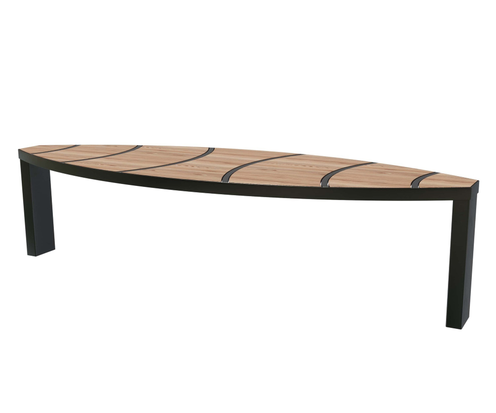 Скамейка стальная овальная «Регби»