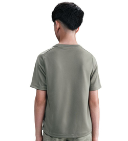 Детская теннисная футболка Nike Boys Multi Dri-FIT Short-Sleeve - light army/white