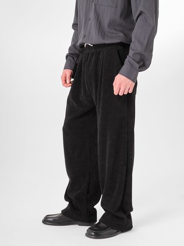 Черные велюровые брюки LEROY