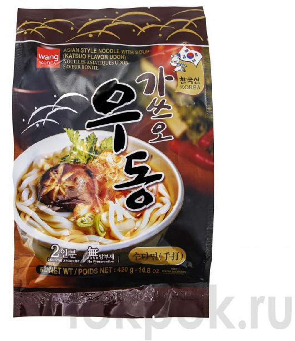 Лапша Удон со вкусом тунца Wang, 420 гр