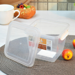 Контейнер 1л с защелками квадратный "Helsinki", натуральный