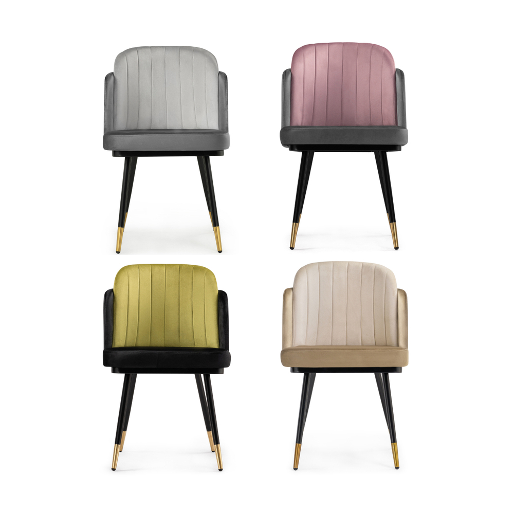 Стул на металлокаркасе Woodville Penelopa black, hakki,  black, gold