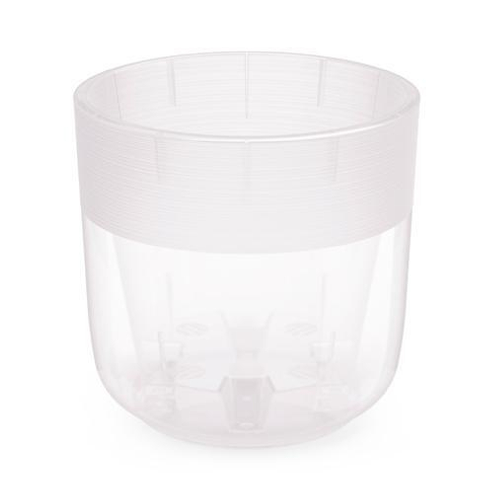 Горшок для орхидей 200мм 4л с дренажной вставкой белый перламутр