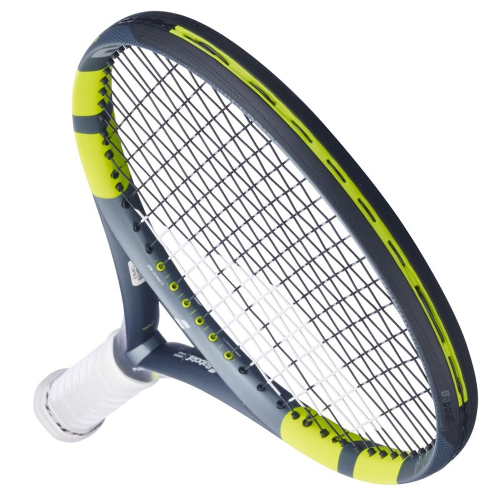Теннисная ракетка Babolat Pure Aero Team Gen-9 - metallic dark forest/yellow + струны
