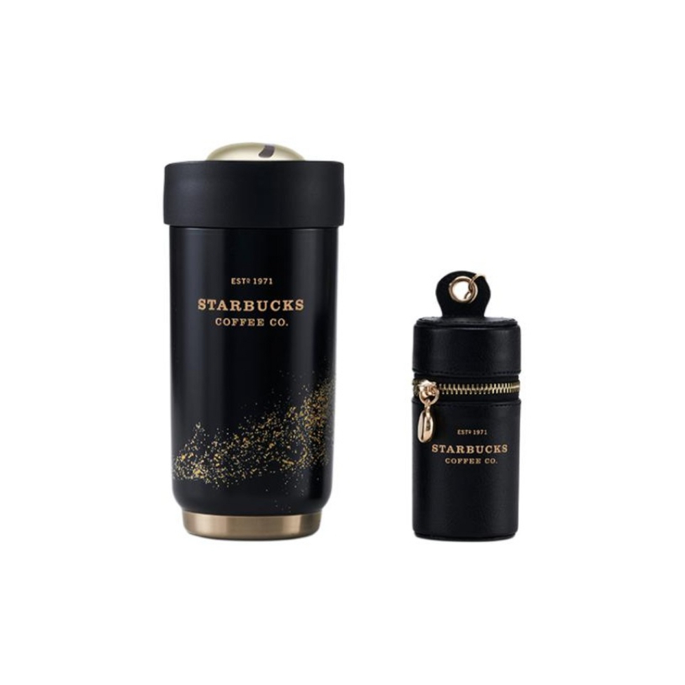 Термос-тамблер Starbucks с аксессуаром, черн.