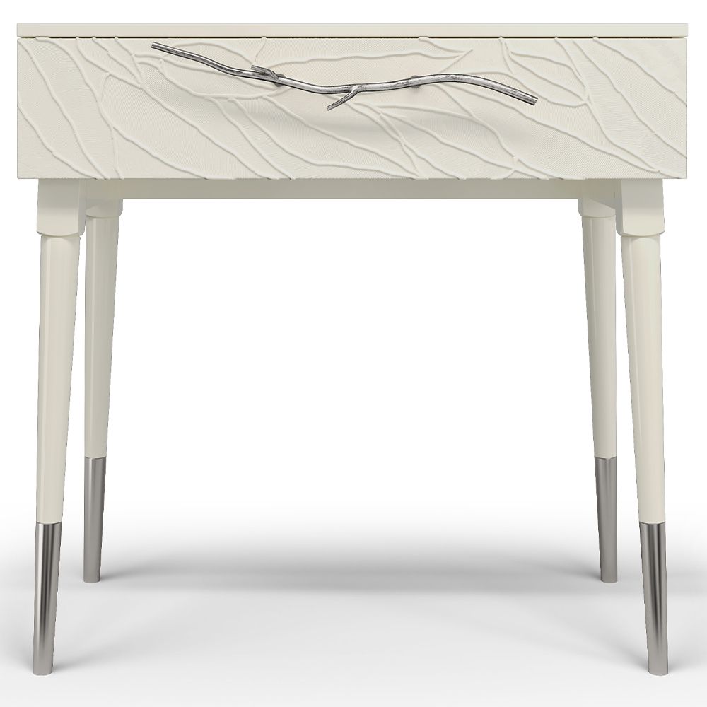 Консоль Арт Колор leaves Стайл Сильвер Кремовый белый